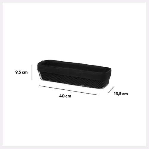 Corbeille à Pain Métal 40x14 Cm Noir Mayaj