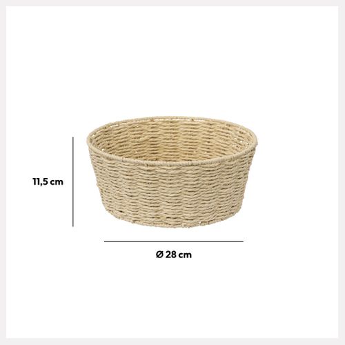 Corbeille Tressée Ronde 28 Cm Kord