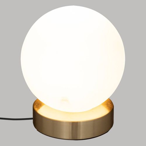 Lampe à Poser En Verre Et Métal Doré D 15 Cm