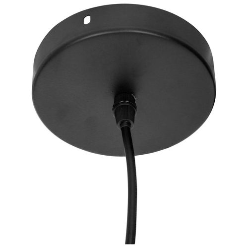 Luminaire Suspension En Métal Noir Et Corde Beige L 75 Cm