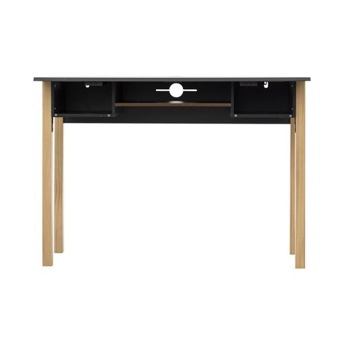 Meuble Console Extensible Et Bureau En Bois Beige Et Gris H 80 Cm