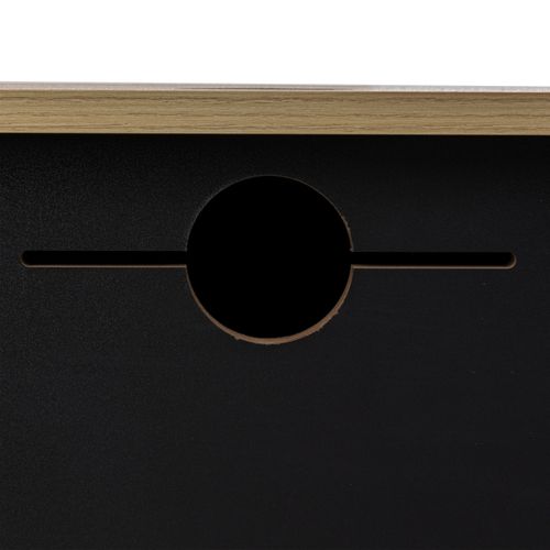 Meuble Console Extensible Et Bureau En Bois Beige Et Gris H 80 Cm