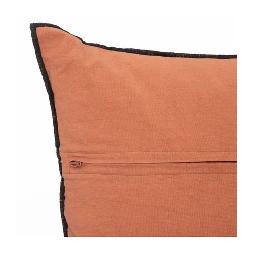 Coussin Décoratif Déhoussable En Lin Et Coton Terracotta 45 X 45 Cm