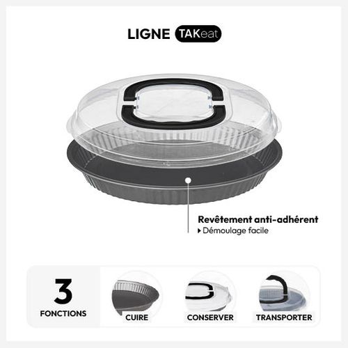 Moule à Tarte 32cm Avec Couvercle Takeat