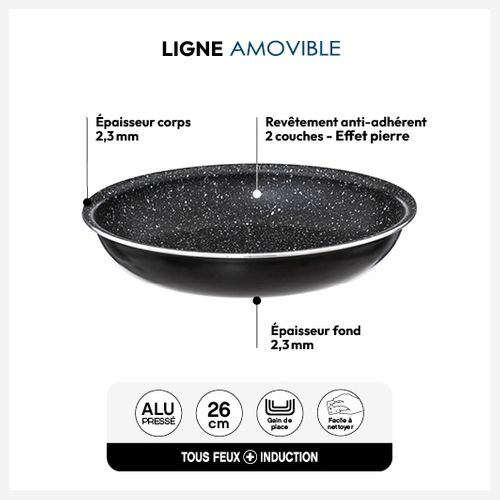 Poêle Aluminium Pressé 26 Cm Amovible