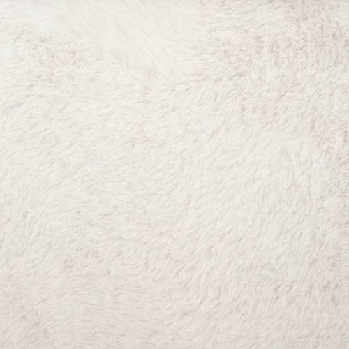 Pouf Et Coffre De Rangement En Bois Et Fourrure Blanche 38 X 38 Cm