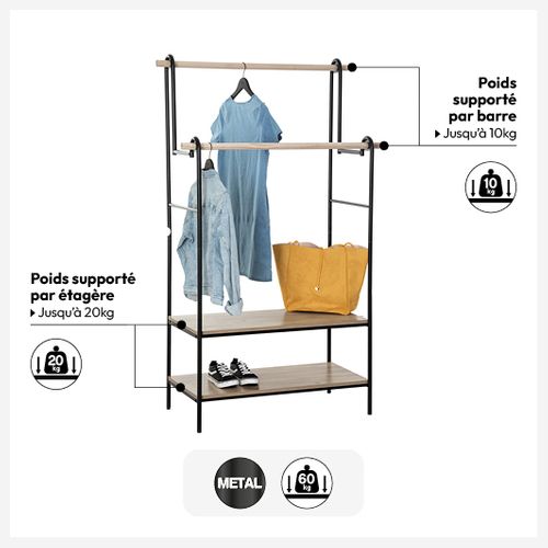 Portant à Vêtements Double Jano 5five