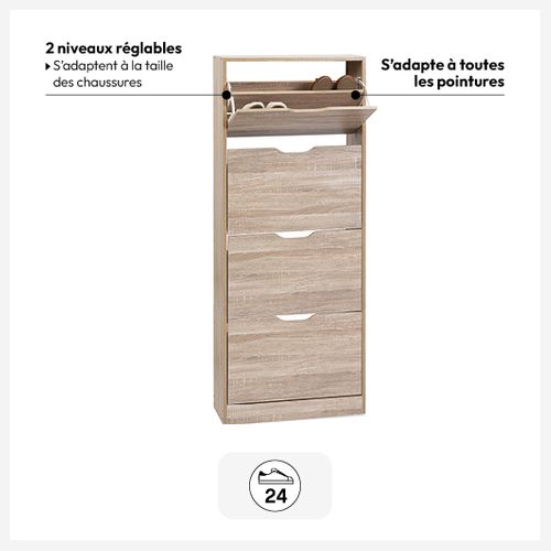 Range Chaussures 4 Abattants Naturel 5five