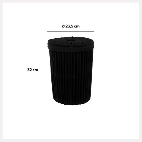 Poubelle Ronde 7l Noir Manille