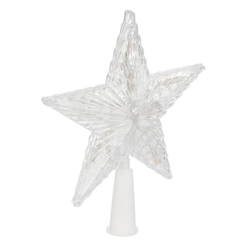 Déco Sapin De Noël Cimier Lumineux Étoile 10  LED Blanc Chaud