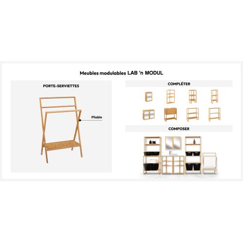 Porte Serviettes Bambou Lab'n Modul 5five