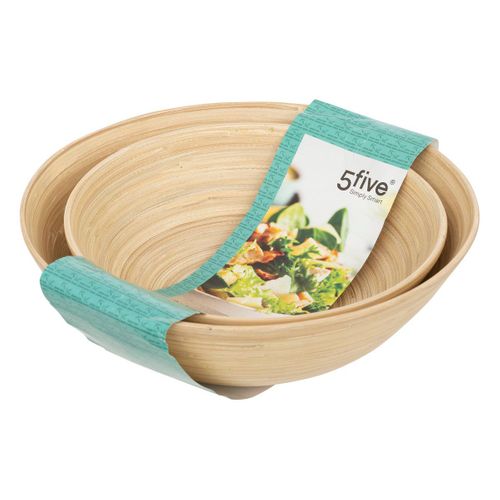2 Saladiers 25/30 Cm Bambou