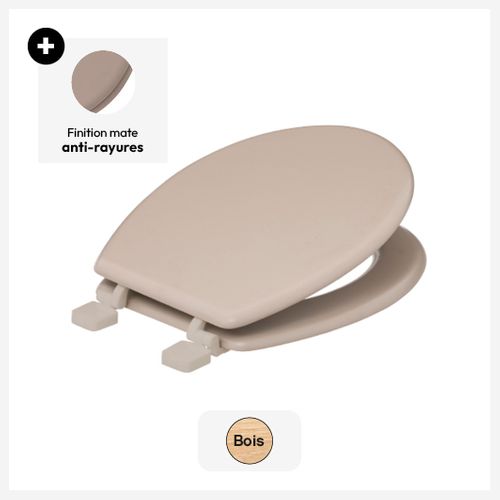 Abattant Wc Standard En Bois Beige Lin
