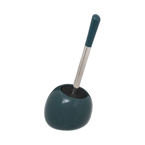 Brosse Wc Avec Support En Céramique Bleu Pétrole