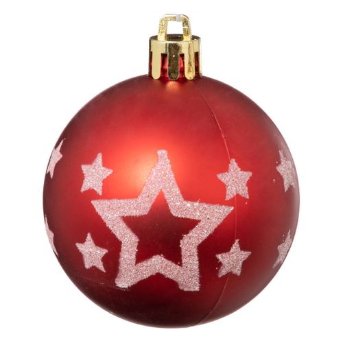 Déco de sapin Lot de 15 Boules de Noël D 5 cm - Rose et Blanc