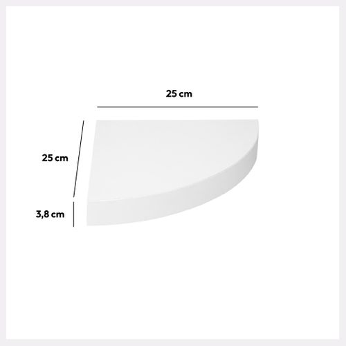 Étagère D'angle Murale Flottante Blanc 25 X 25 Cm Fixations Invisibles