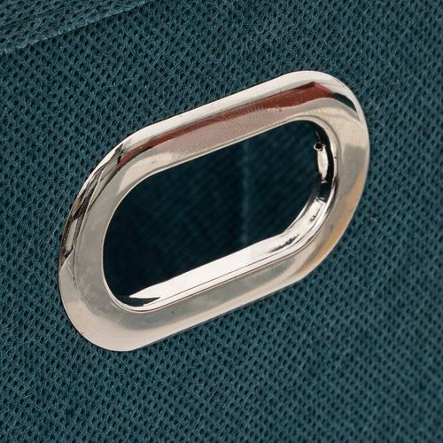 Boîte De Rangement Tissu Bleu Pétrole15 X 31 X 15 Cm