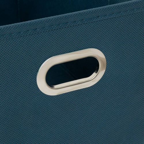 Boîte De Rangement Tissu Bleu Pétrole15 X 31 X 15 Cm
