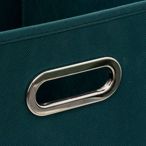 Boîte De Rangement Bleu Pétrole 31 X 31 Cm