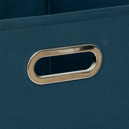 Boîte De Rangement Bleu Pétrole 31 X 31 Cm