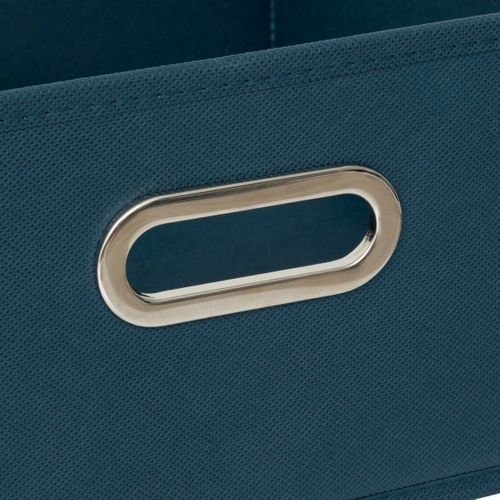 Boîte De Rangement Bleu Pétrole 31 X 31 X 15 Cm