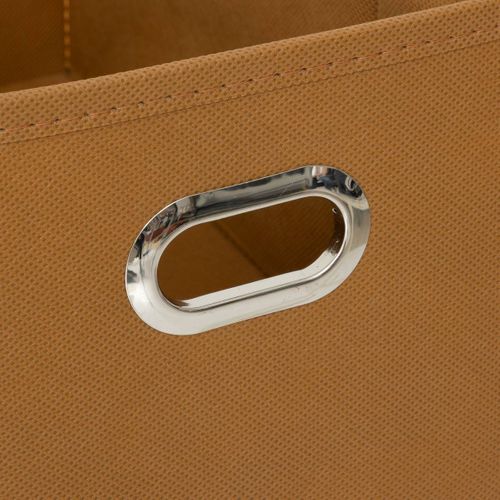 Boîte De Rangement Tissu Jaune Moutarde 15 X 31 X 15 Cm