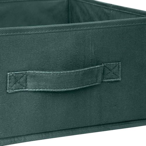 Boîte De Rangement En Velours Vert Kaki 31 X 31 X 15 Cm