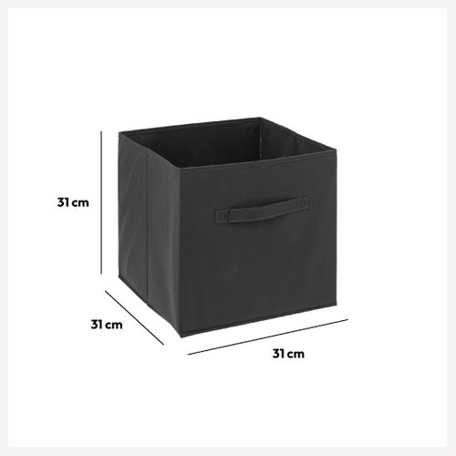 Boîte De Rangement En Tissu Gris 31 X 31 X 31 Cm