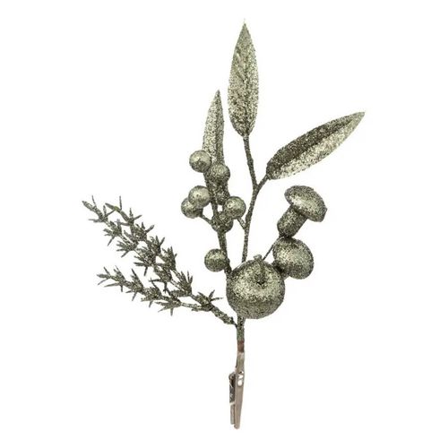 Sujet De Noël "bouquet De Pommes" 24cm Vert