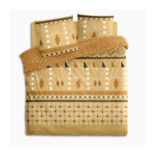 Parure 2 Personnes 240 X 220 Cm Housse De Couette Avec 2 Taies En Percale De Coton Imprimé Kacang
