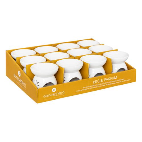 Brûle-parfum "izor" En Céramique D9cm Blanc