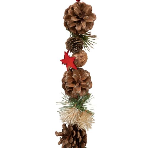 Guirlande De Noël Pommes De Pin, Plantes Séchées Et Boules L 100 Cm