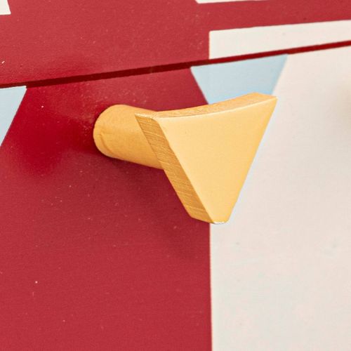 Patère "circus" En Bois H25cm Rouge