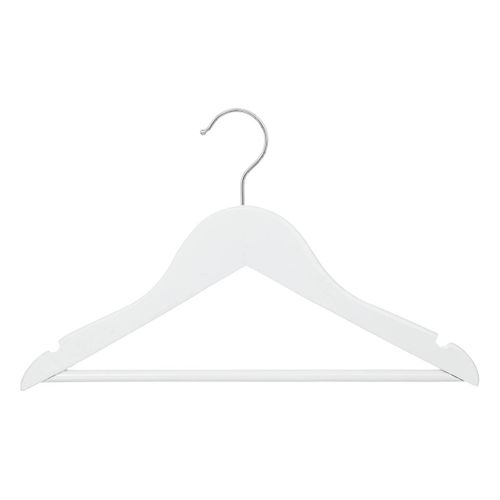 Lot De 4 Cintres En Bois L32cm Blanc