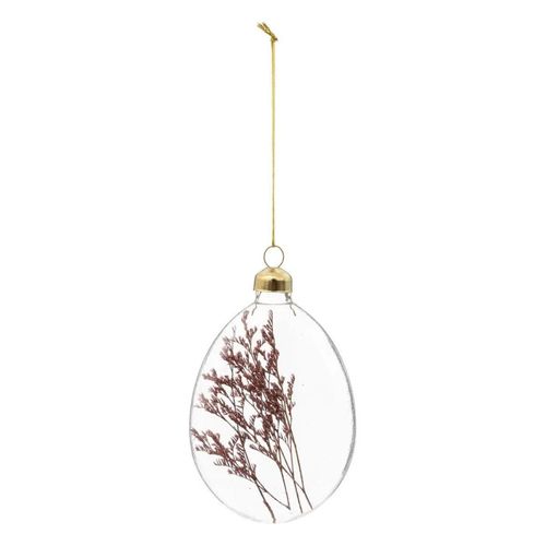 Sujet De Noël En Verre "branches" 13cm Transparent