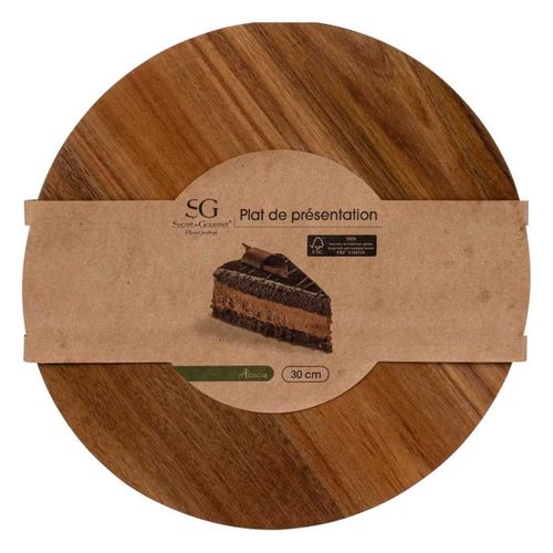 Plat De Présentation En Bois "acacia" 30cm Marron