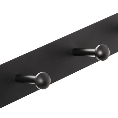 Patère 4 Crochets En Métal Noir L 35 Cm