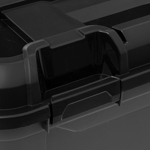 Boîte De Rangement En Polypropylène Noir 160l Avec Roues Et Fermeture à Clip