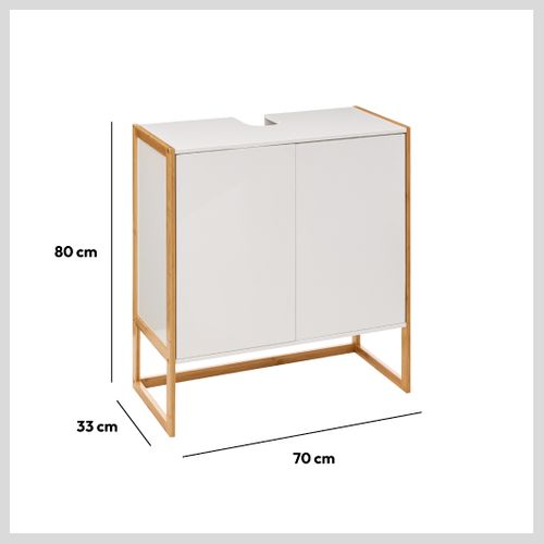 Meuble Sous Lavabo 2 Portes Blanc Natureo - Blanc