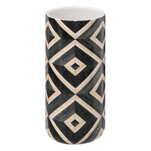 Brosse Wc Avec Support En Céramique Déco Canvas Noir Et Beige