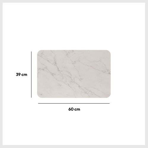 Tapis salle de bain 39x60 cm LEA Blanc