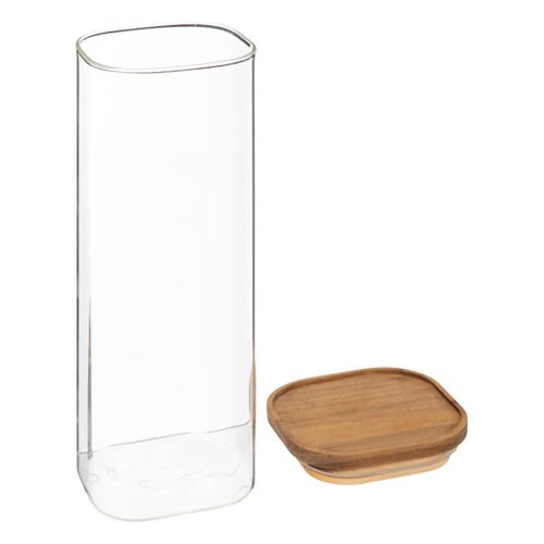 Bocal Verre Couvercle Acacia 2l "hermet"