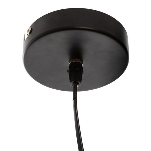 Luminaire Suspension En Rotin Et Métal Noir D 44 Cm