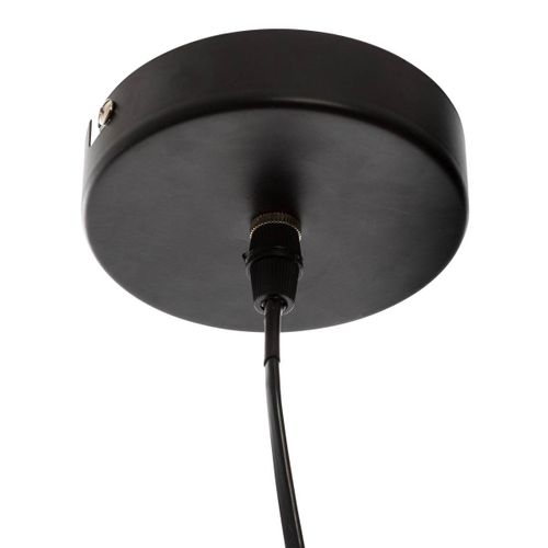 Luminaire Suspension En Rotin Et Métal Noir D 44 Cm