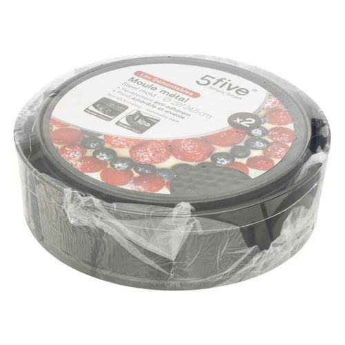 2 Moules Démontables Métal  22/24cm