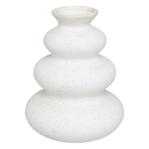 Vase céramique sablée H. 20 cm OLME Blanc
