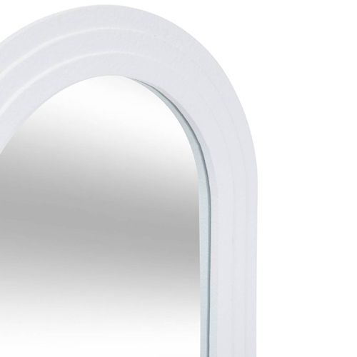 Miroir "emily" En Bois H55cm Blanc