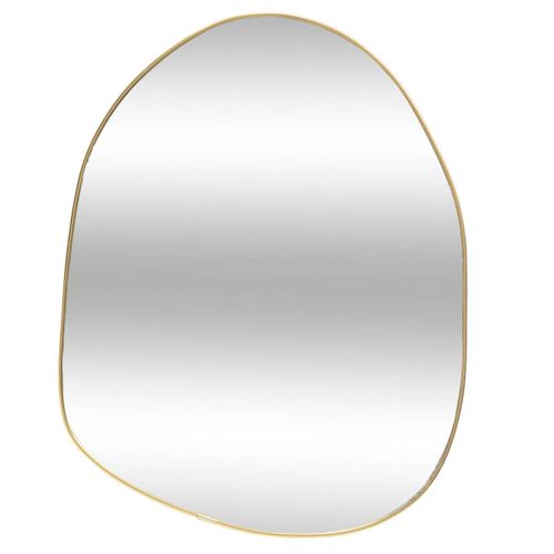 Miroir "roman" En Bois H39cm Doré