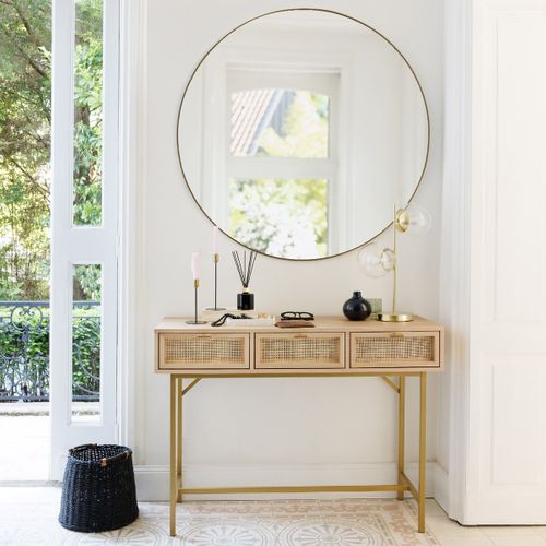 Miroir Rond D110 Alice Noir Atmosphera