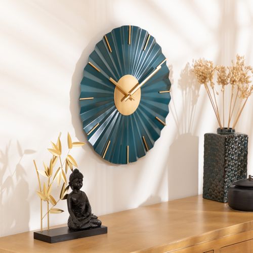 Objet Déco Bouddha En Résine Noire Et Métal Doré H 31 Cm